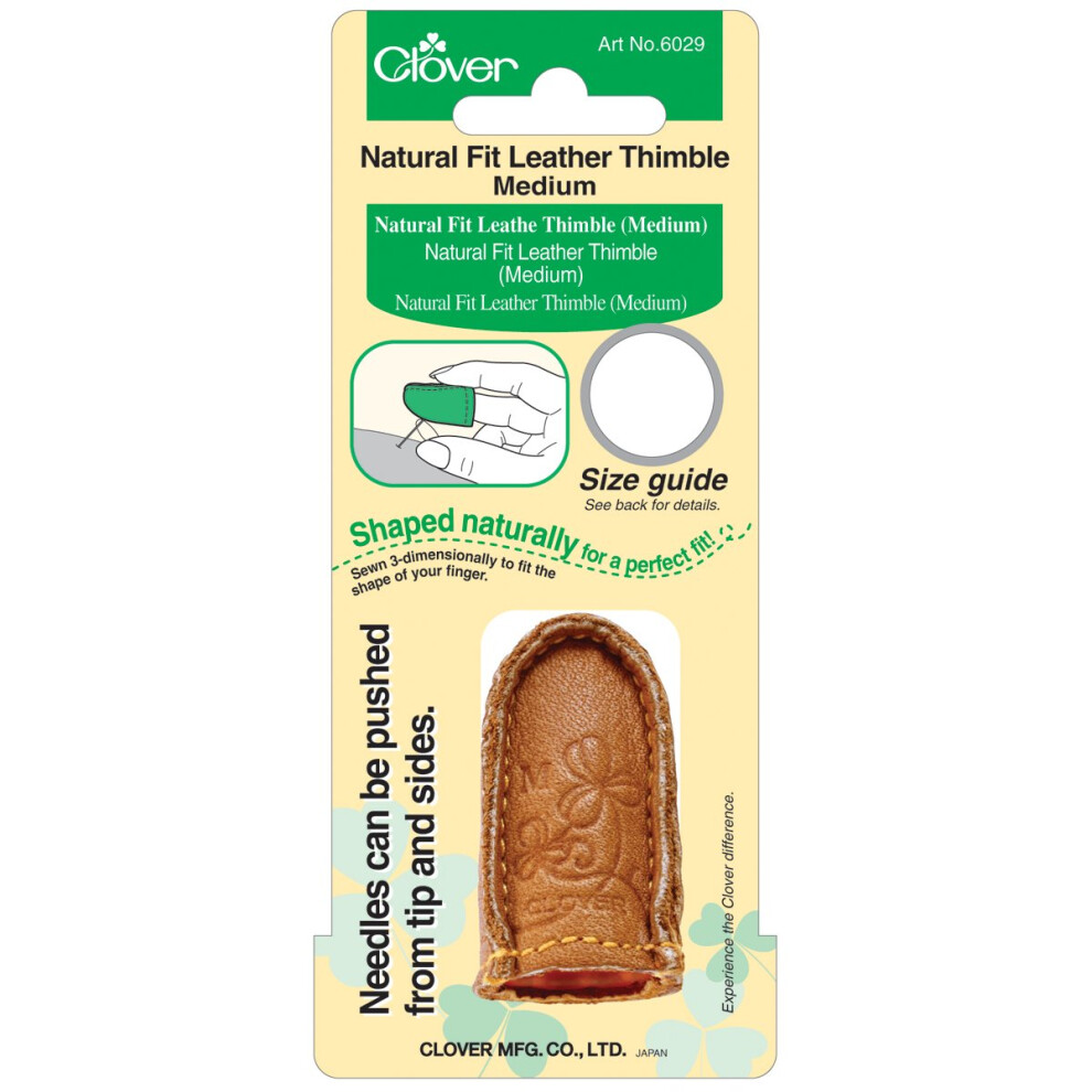 Natural Fit Leather Thimble-Medium
