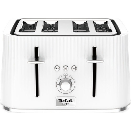 Tefal TEFAL Loft TT60140 4-Slice Toaster - Pure White, White