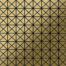Metal Mosaic Tile Titanium Gold brushed gold 1.6mm Deco-Ti-GB