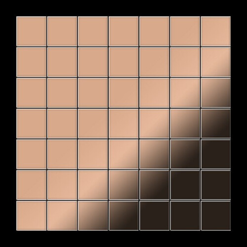 Metal Mosaic Tile Copper mill copper 1.6mm Attica-CM 1