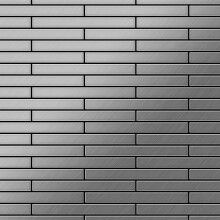 Metal Mosaic Tile Stainless Steel brushed grey 1.6mm Deedee-S-S-B