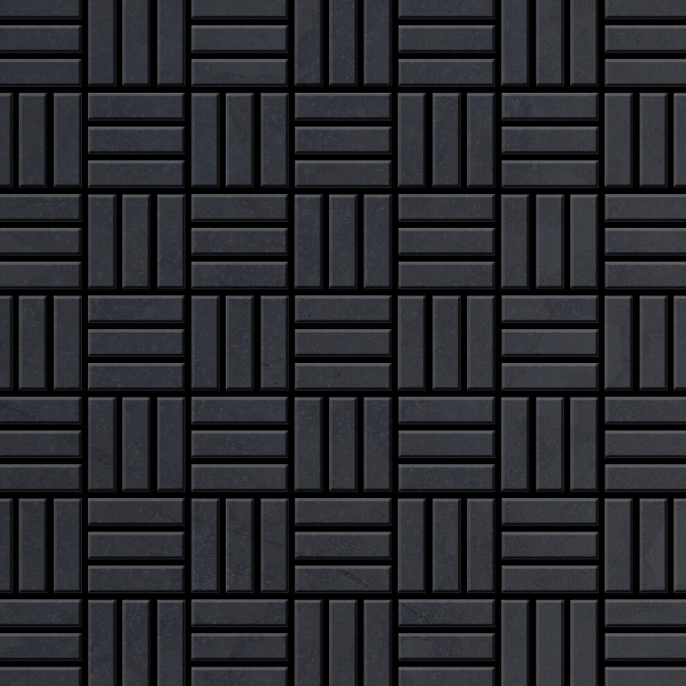 Metal Mosaic Tile Raw Steel Mill Grey 1.6Mm Basketweave-Rs 4250691726390