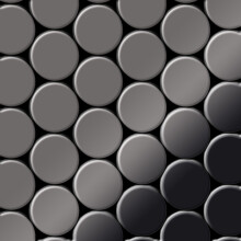 Metal Mosaic Tile Titanium Smoke mirror dark grey 1.6mm Dome-Ti-SM