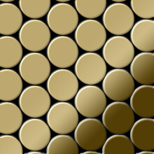 Metal Mosaic Tile Titanium Gold mirror gold 1.6mm Dome-Ti-GM