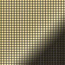 Metal Mosaic Tile Brass mill gold 1.6mm Glomesh-BM