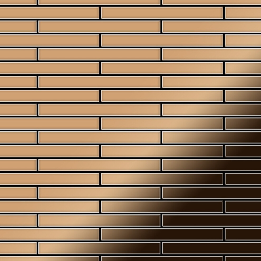 Metal Mosaic Tile Titanium Amber Mirror Copper 1.6Mm Deedee-Ti-Am 4250691727168
