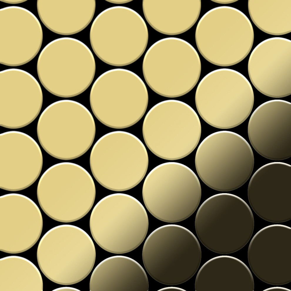 Metal Mosaic Tile Brass Mill Gold 1.6Mm Medallion-Bm 4250691729322