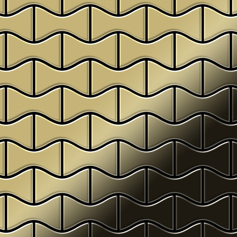 Metal Mosaic Tile Brass Mill Gold 1.6Mm Kismet-Bm 4250691728905