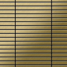 Metal Mosaic Tile Titanium Gold brushed gold 1.6mm Linear-Ti-GB