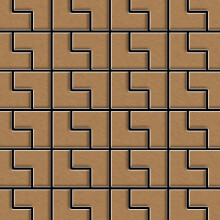 Metal Mosaic Tile Titanium Amber brushed copper 1.6mm Kink-Ti-AB