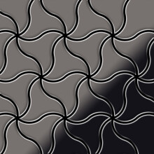 Metal Mosaic Tile Titanium Smoke mirror dark grey 1.6mm Ninja-Ti-SM