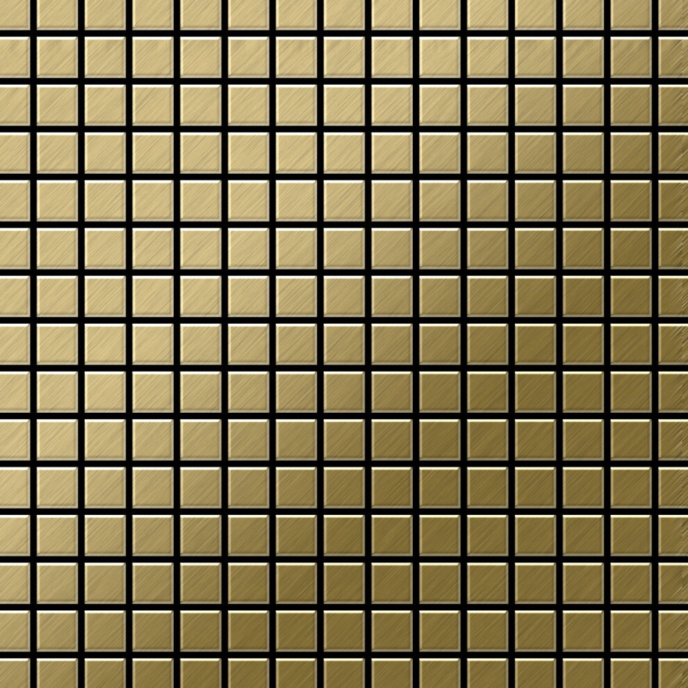 Metal Mosaic Tile Titanium Gold Brushed Gold 1.6Mm Mosaic-Ti-Gb 4250691729414