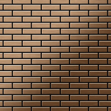 Metal Mosaic Tile Titanium Amber brushed copper 1.6mm PK-Ti-AB