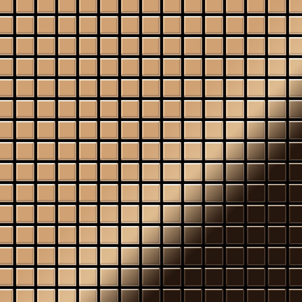 Metal Mosaic Tile Titanium Amber Mirror Copper 1.6Mm Mosaic-Ti-Am 4250691729407