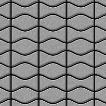 Metal Mosaic Tile Stainless Steel marine brushed grey 1.6mm Kismet&Karma-S-S-MB