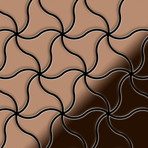 Metal Mosaic Tile Copper mill copper 1.6mm Ninja-CM