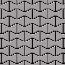 Metal Mosaic Tile Stainless Steel matt grey 1.6mm Kismet-S-S-MA