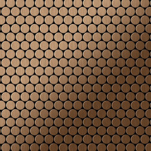 Metal Mosaic Tile Titanium Amber brushed copper 1.6mm Penny-Ti-AB