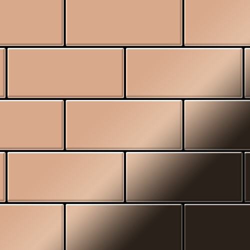 Metal Mosaic Tile Copper mill copper 1.6mm Subway-CM