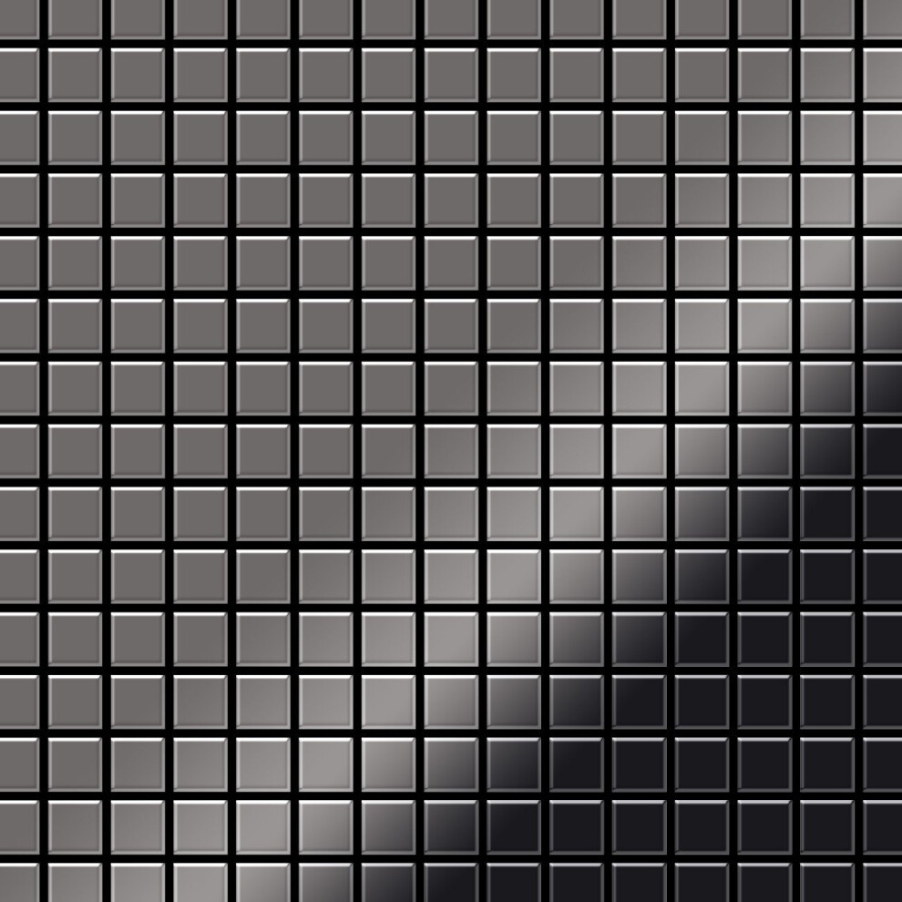 Metal Mosaic Tile Titanium Smoke Mirror Dark Grey 1.6Mm Mosaic-Ti-Sm 4250691729445