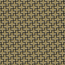 Metal Mosaic Tile Titanium Gold brushed gold 1.6mm Swiss Cross-Ti-GB