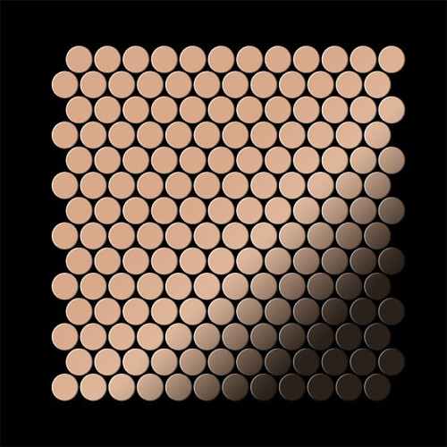Metal Mosaic Tile Copper mill copper 1.6mm Penny-CM 1