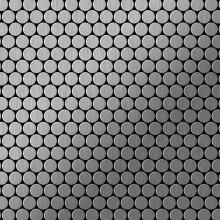 Metal Mosaic Tile Stainless Steel marine brushed grey 1.6mm Penny-S-S-MB