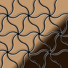 Metal Mosaic Tile Titanium Amber mirror copper 1.6mm Ninja-Ti-AM