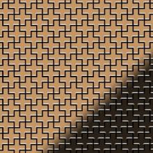 Metal Mosaic Tile Titanium Amber mirror copper 1.6mm Swiss Cross-Ti-AM