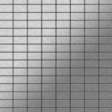 Metal Mosaic Tile Stainless Steel marine brushed grey 1.6mm Bauhaus-S-S-MB