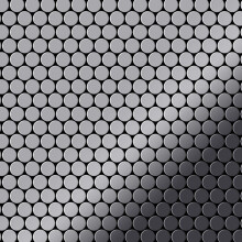 Metal Mosaic Tile Stainless Steel marine mirror grey 1.6mm Penny-S-S-MM