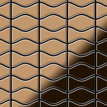 Metal Mosaic Tile Titanium Amber mirror copper 1.6mm Kismet & Karma-Ti-AM