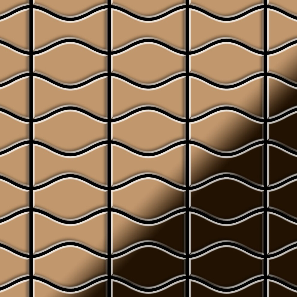 Metal Mosaic Tile Titanium Amber Mirror Copper 1.6Mm Kismet & Karma-Ti-Am 4250691728981