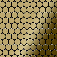 Metal Mosaic Tile Titanium Gold mirror gold 1.6mm Dollar-Ti-GM