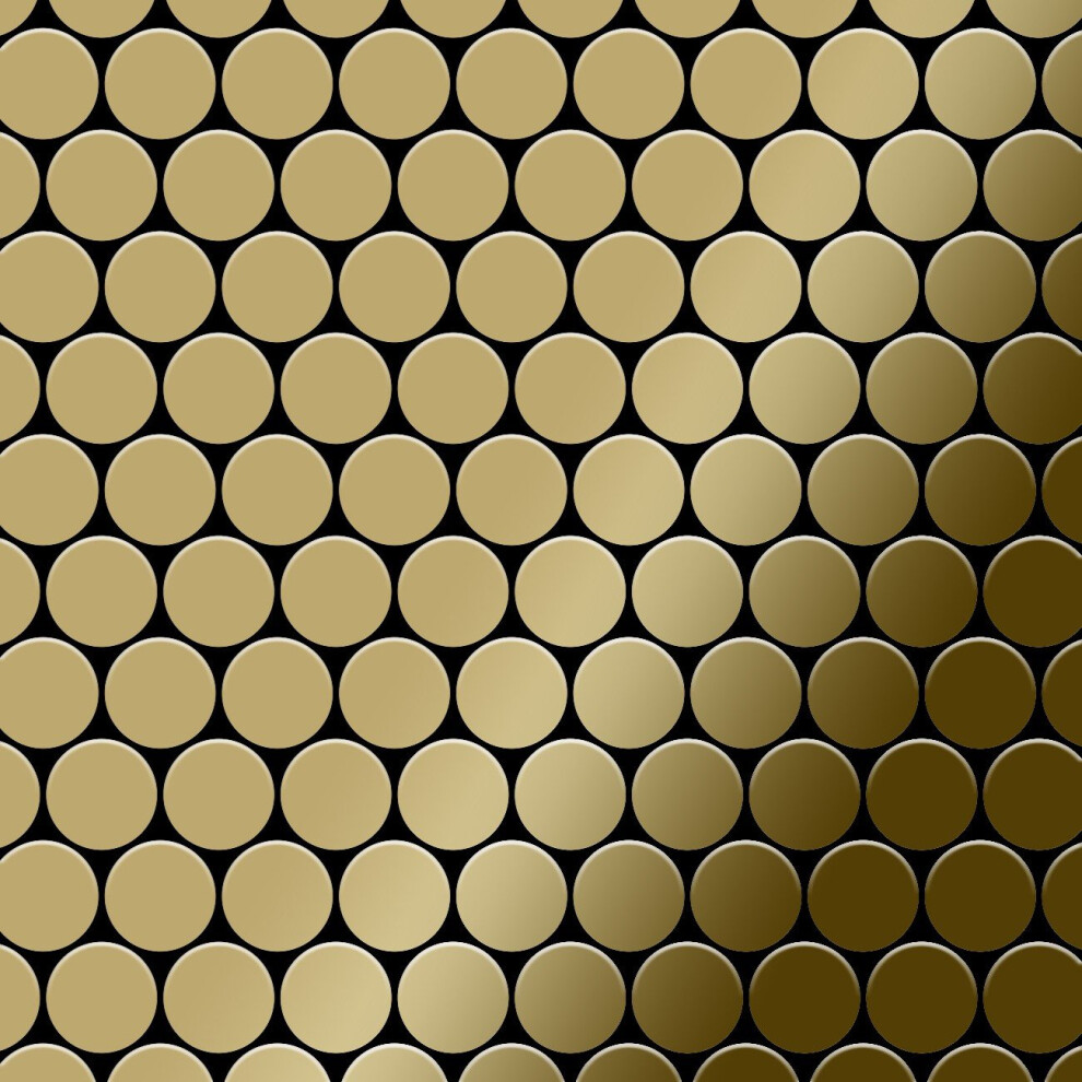 Metal Mosaic Tile Titanium Gold Mirror Gold 1.6Mm Dollar-Ti-Gm 4250691727465