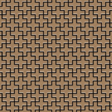 Metal Mosaic Tile Titanium Amber brushed copper 1.6mm Swiss Cross-Ti-AB