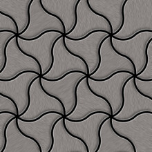 Metal Mosaic Tile Titanium Smoke brushed dark grey 1.6mm Ninja-Ti-SB
