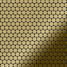 Metal Mosaic Tile Titanium Gold mirror gold 1.6mm Penny-Ti-GM