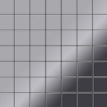 Metal Mosaic Tile Stainless Steel mirror grey 1.6mm Attica-S-S-M