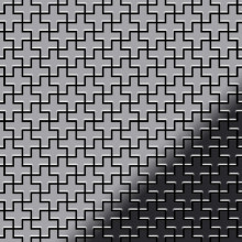 Metal Mosaic Tile Stainless Steel mirror grey 1.6mm Swiss Cross-S-S-M