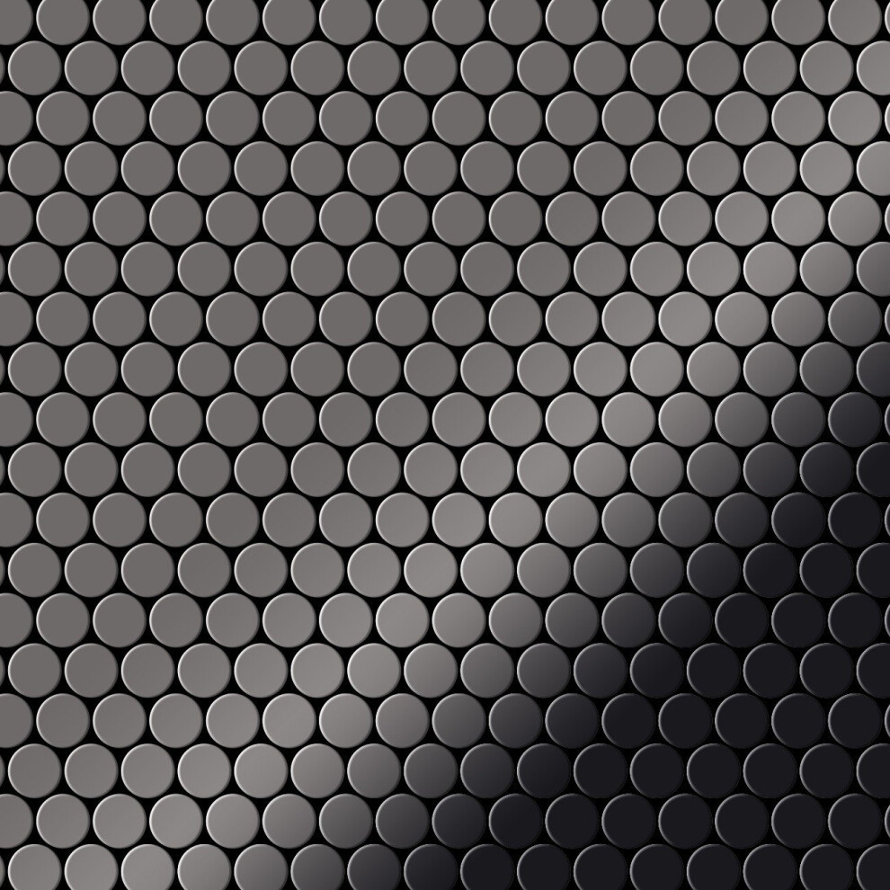 Metal Mosaic Tile Titanium Smoke Mirror Dark Grey 1.6Mm Penny-Ti-Sm 4250691729728