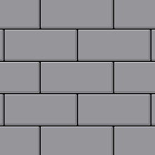 Metal Mosaic Tile Stainless Steel matt grey 1.6mm Subway-S-S-MA