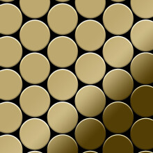 Metal Mosaic Tile Titanium Gold mirror gold 1.6mm Medallion-Ti-GM
