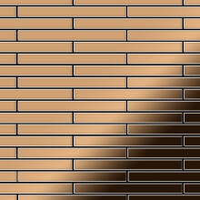 Metal Mosaic Tile Titanium Amber mirror copper 1.6mm Avenue-Ti-AM