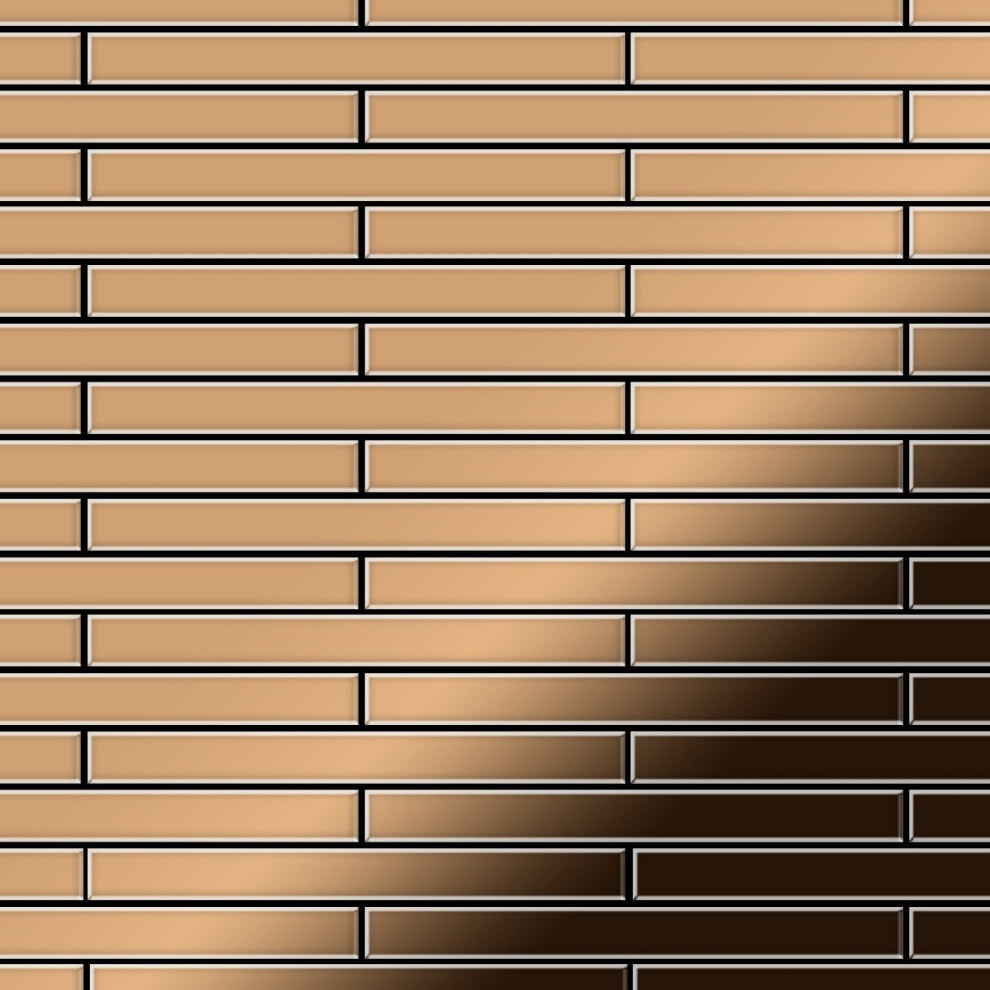 Metal Mosaic Tile Titanium Amber Mirror Copper 1.6Mm Avenue-Ti-Am 4250691726185