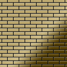 Metal Mosaic Tile Titanium Gold mirror gold 1.6mm PK-Ti-GM