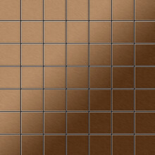 Metal Mosaic Tile Titanium Amber brushed copper 1.6mm Attica-Ti-AB