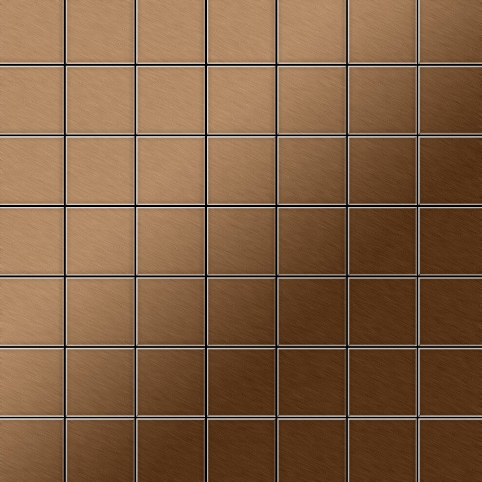 Metal Mosaic Tile Titanium Amber Brushed Copper 1.6Mm Attica-Ti-Ab 4250691726031
