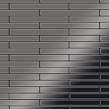 Metal Mosaic Tile Titanium Smoke mirror dark grey 1.6mm Avenue-Ti-SM