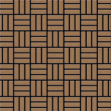 Metal Mosaic Tile Titanium Amber brushed copper 1.6mm Basketweave-Ti-AB